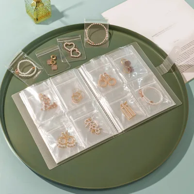 Jewelry Storage Box Earrings Anti-oxidation Ring Bracelet Clear Dust Storage Bag Necklace Jewelry Book sealed Bag