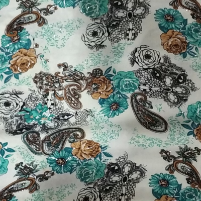 45s Rayon Print Fabric Discharge Print 100% Rayon Fabric for Clothing