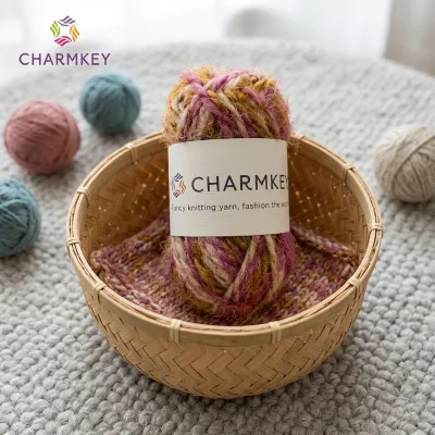 High Quality Fluffy Colorful Yarn Cake With Fur for Sewing Crocheting 100%Polyester Knitting Weaving Embroidery Eco-Friendly