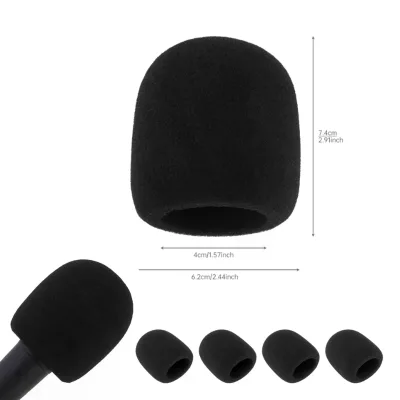 5Pieces EPC_PMP_50R Microphone Cover Universal Thickened Washable Breathable Mic Foam Cap Windscreen Sponge Accessories