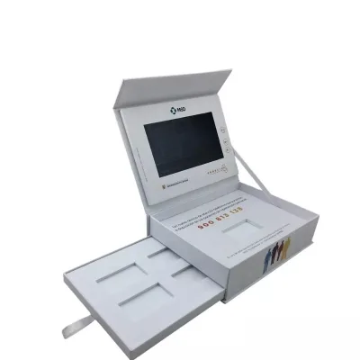 Luxury Video Presentation Box 7inch Video Box with Double Drawers