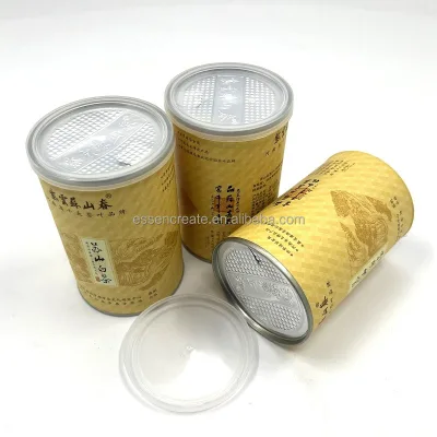 EC Brand Custom Eco-Friendly Recycled Craft Paper Tubes Biodegradable Recyclable Features UV Coating Four-Color Printing for