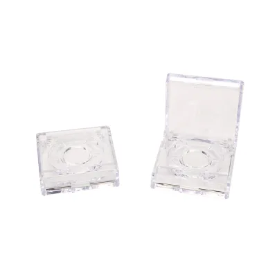 Wholesale New Single Color square Cheap Eyeshadow Container case Packaging Transparent square Eyeshadow Jar