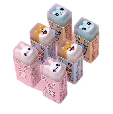 OEM Cute Animal Erasers Pvc Scented Eraser School Supplies Stationery Gifts Pencil Eraser for Children