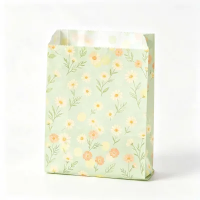 Small Fresh Daily Printed Kraft Paper Bag Food Grade Gift Packaging Paper Bag for Snack Candy Party