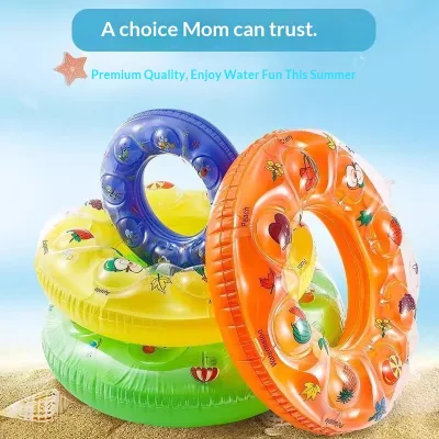 Double-layer Thickened Eco-friendly PVC Inflatable Swimming Ring for Adults & Children Extra Large Summer Use