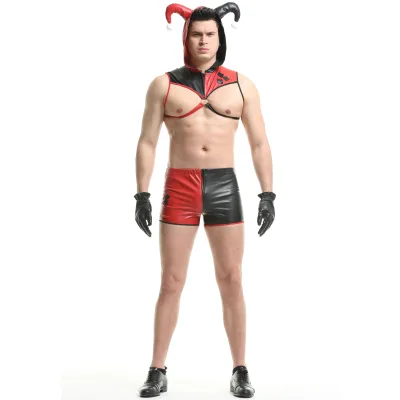 European and American Halloween Male Clown Cosplay Nightclub Seductive Stage Performance Costumes