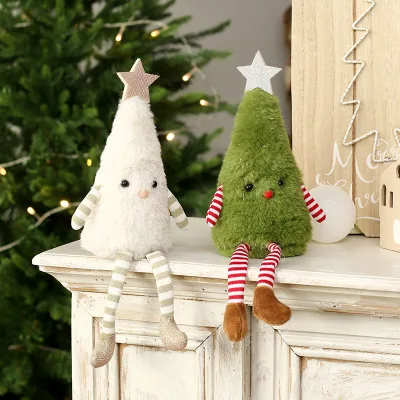 New Arrival Christmas Decorations Cute Plush Nonwoven Fabric Christmas Tree Doll Home Party Ornament