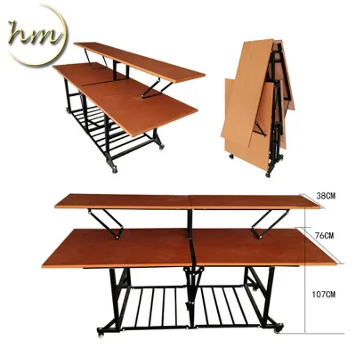 Hotel Foldable Dining Table Wheel Buffet Accessory