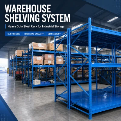 Heavy Duty Alloy Steel Metal Shelf Rack Zinc Galvanized Surface High Load Capacity Corrosion-Resistant Industrial Storage