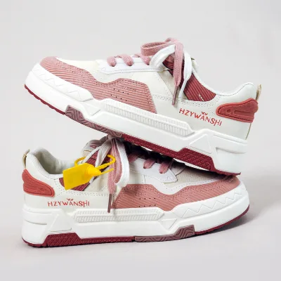 2024 Hot Sale Lace-up White Shoes Casual Women Fashion Platform Sneakers Skateboarding Running Shoes