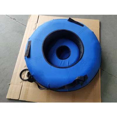 Winter Sport Inflatable Circle Snow Tube 110 Cm Commercial Hdpe Ski Tubes With Nylon Cover