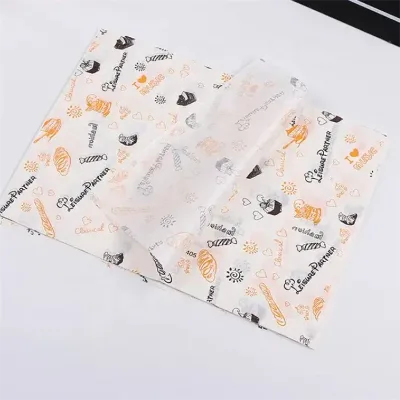 Customized Designed Colored Tissue Paper Food Wrapping Paper Grease Proof Baking Wrap Packaging Greese Proof Paper