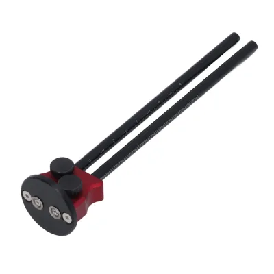 Woodworking Marking Gauge Aluminum Alloy Metric Inch Scale Double Head Scriber Ruler