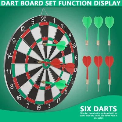 Wholesale Hot Selling Cheap Price 17Inch Dartboard with 6 Darts for Sports Playing and for Fun