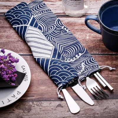 Cotton Linen Drawstring Baker's Spatula Storage Bags Jute Linen Silicone Brush Packing Pouch