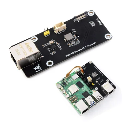 Raspberry Pi5 PCIe TO Gigabit RJ45 ETH Adapter Board Driver-Free Plug and Play RTL8111H Chip for RPI 5