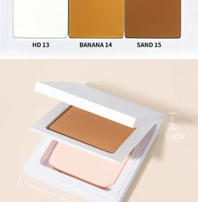 15 Colors Soft and Smooth Matte Finish Private Label HD Pressed Powder Contour Face Makeup Foundation Compact Powder with Puff