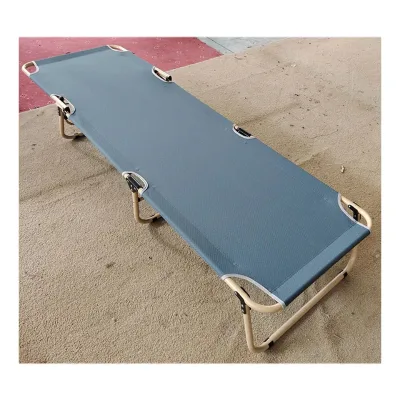 Wholesale Outdoor Camping Lunch Break Folding Bed Oxford Cloth Outdoor Leisure Folding Single Bed
