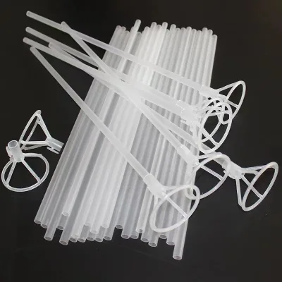 Aierflorist 50pcs Per Pack Bobo Ball-Holding Rod High-Transparency Thickened Transparent Frosted Balloon Holder