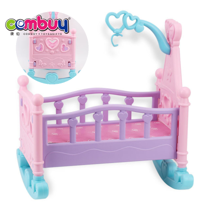 New Arrival Pretend Play Indoor Game Baby Play Doll Rocking Bed