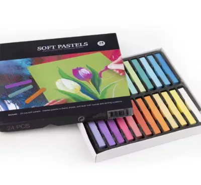 Professional 24 Colors Non Toxic Oil Soft Pastel Colours Set for Kids