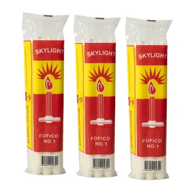 Unscented Fluted Candle Withe Paraffin Wax Candle Cotton Wick 8pcs/bag for Dinner Wedding Home Decor Religious Candle Bulk Source Manufacturer