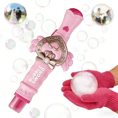 Automatic Elastic Smoke Bubble Machine Rechargeable Bubble Magic Machine Electric Fog Bubble Wands Toy for Kids Outdoors Parties