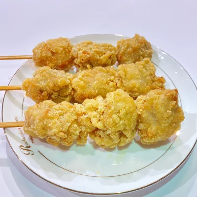 Cooked Chicken Frozen Fried Fast Food Chicken Skewers