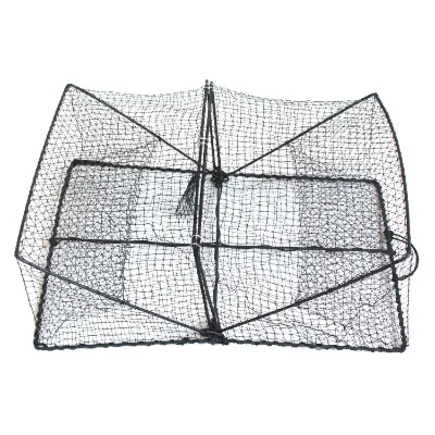 High Quality Foldable Aquaculture Crab Trap Nylon Shrimp Cage Fish Crab Foldable Crayfish Basket Trap