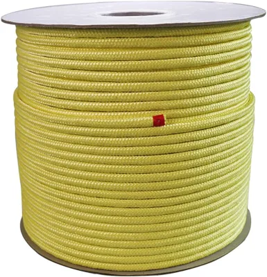 High Strength Heat Resistant 12/16 Strand Aramid Fiber Rope for Marine Towing Industrial Safety Applications