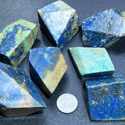 Hot Selling Azurite Freeform Polished Crystal Palm Stone for Chakra Healing Home Display Collectible
