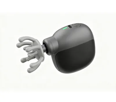 Compact Massage Gun Brushless Motor 4 Massage Heads 3 Speed Levels Timing Control Rechargeable Lithium Battery-Full Body Use