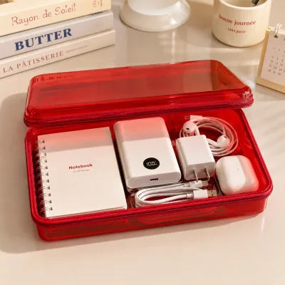 SYY Customizable EVA Kid's Toy Storage Organizer Bins Zipper Clear Waterproof Cosmetic Bag Laser Pet Hard Storage Shell Case