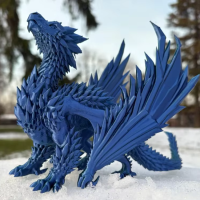 3d Printed Dragon/Flying Serpent/ Winged Articulated Dragon/Feathered Wyvern Dragon/Flexi Articulated Dragon/Fidget Toy