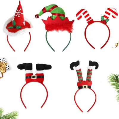 Christmas Headbands Hair Accessories Party Decorations Three-dimensional Cartoon Christmas Headbands for Adults and Children