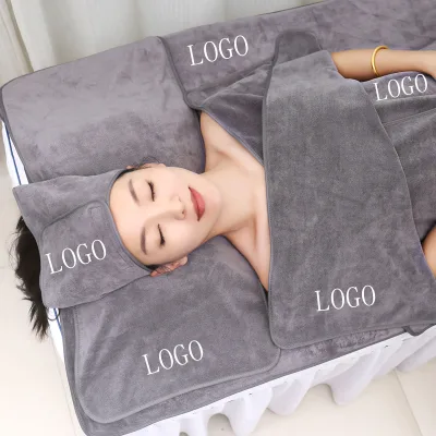Custom Spa Wellness Bath Towel Microfiber Body Wrap Aesthetic Towels Spa Towels with logo Custom Printed Custom Embroidery