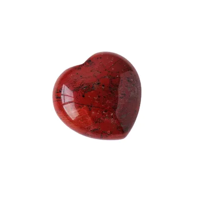 2026 Wholesale Crystals Natural Stone Crystal Semi-precious Stones Crafts Hearts Red jasper Crystal Heart for Healing Gifts