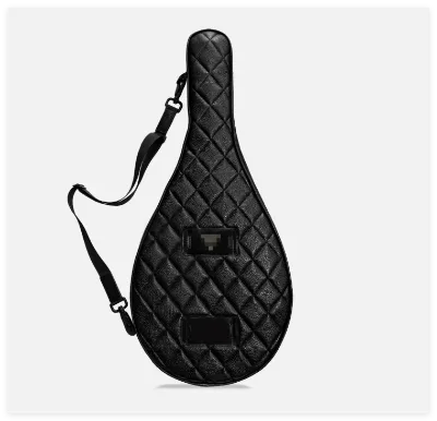 OEM Luxury Tennis Racket Shoulder Bag PU Diamond Pattern Strap Included-Racquet Sport Bags