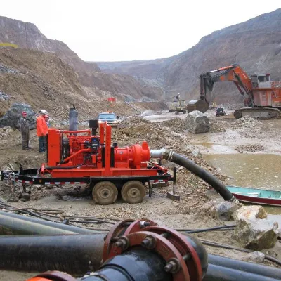 Truck Mounted Diesel Powered High Flow 1800m/h Fracturing Pump Water Handling Mobile Pump Unit Remote Monitoring for Mining