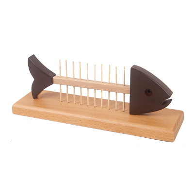 Kids Montessori Daily Life Teaching Aids for Kindergarten Educational Early Education Fine Motor Skills Toys Fishbone Work