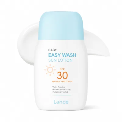 Lance OEM/ODM Vegan Baby Easy Wash Sun Lotion SPF30 PA+++ Moisturizing Zinc Oxide Mineral Sunscreen Spray 150ml for Babies Kids