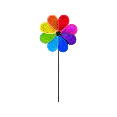 Eight-leaf Colorful Small Windmill, Reflective Windmill, Outdoor Scenic Area Decoration, Kindergarten, Handheld Rotating Toy
