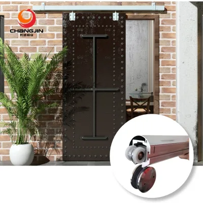 Custom Aluminum Track Rail Profile Cabinet Sliding Barn Door Roller Perfiles De Aluminio