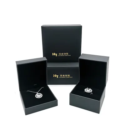 Custom Logo Recyclable Jewelry Box Elegant Pendant Ring Packaging Box