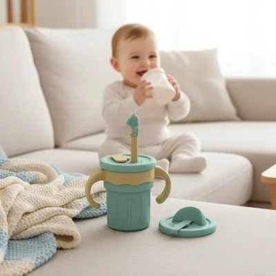 Wholesale Silicone Straw Cups, OEM/ODM Large Capacity & Heat-Resistant, Portable Design for Home, Office & Kids, Custom Logo,