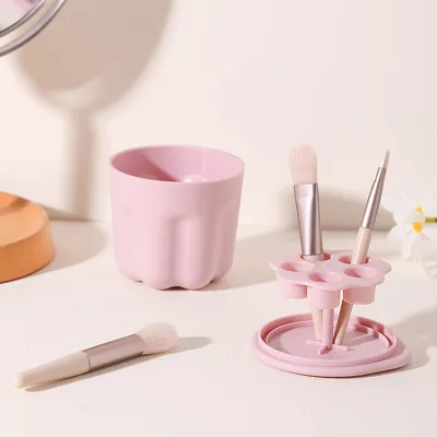 Makeup Brush Drying Rack Cleaning Kit Portable Makeup Brush Holder Makeup Brush Cleaner Mat