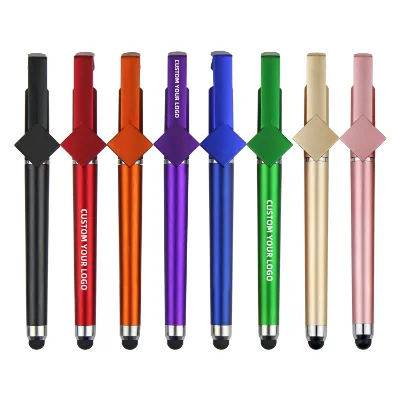 3-in-1 Multi-Function Touchscreen Pen 0.5mm Plastic Gel Pens with Custom Logo Easy to Use and Cute Style