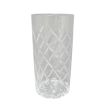 Diamond Design Clear Acrylic Highball Glass 17 oz BPA Free Food Safe