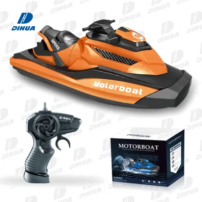 2.4Ghz Full Function RC Speed Boat Remote Control Jet Boat with Brushless Motor for Pool Lake and Outdoor Water Racing